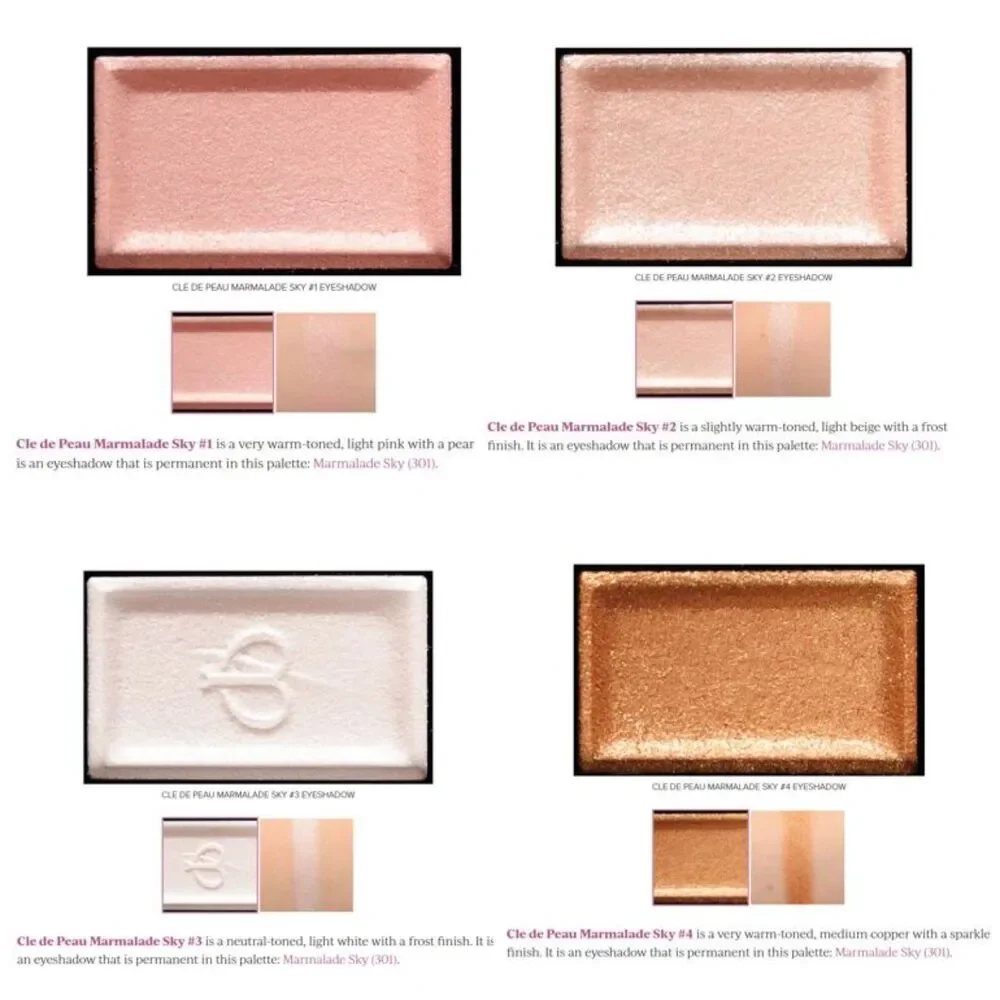 Cle De Peau Eye Shadow Quad 301 Marmalade Sky Refill Only New